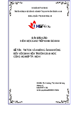 Đề tài Tiktok và những ảnh hưởng đối với sinh viên trường ĐH Công Nghiệp TP.Hồ Chí Minh | Giao tiếp kinh doanh | Trường Đại học Công nghiệp TP.HCM