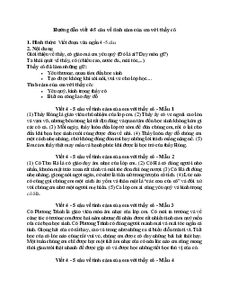 Viết 4-5 câu về tình cảm của em với thầy cô (17 mẫu) | Tập làm văn lớp 2 | Chân trời sáng tạo