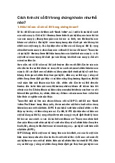 Cách tính chỉ số BV trong chứng khoán như thế nào?