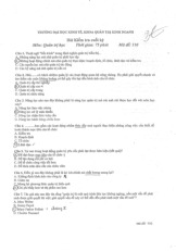 TOP 70 câu hỏi trắc nghiệm - Môn Quản trị Học - Đại Học Kinh Tế - Đại học Đà Nẵng