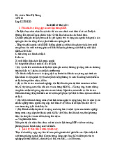 Bài kiểm tra kinh tế du lịch | Trường Đại học Thương Mại