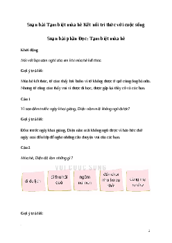 Soạn bài: Tạm biệt mùa hè (trang 38) | Kết nối tri thức