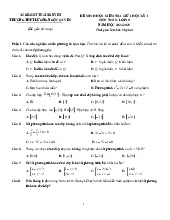 Đề minh họa giữa kỳ 1 Toán 10 năm 2024 – 2025 trường THPT Lương Ngọc Quyến – Thái Nguyên