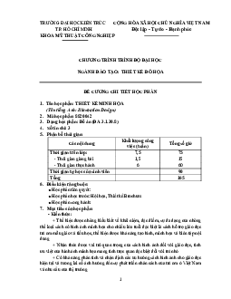 Đề cương kết thúc học phần "Thiết kế đồ họa"