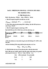 Bài Tập Nhiệt Động Hóa Học | Hoá lý 1 | Trường Đại học Khoa học Tự nhiên, Đại học Quốc gia Hà Nội
