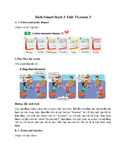 Sách Smart Start 3 Unit 3 School Lesson 3