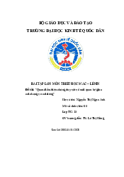 Quan điểm biện chứng duy vật về mối quan hệ giữa cái chung và cái riêng - Triết học Mác Lenin| Đại học Kinh Tế Quốc Dân