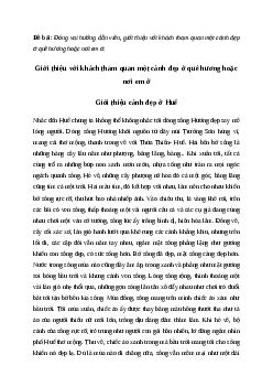 Đóng vai hướng dẫn viên, giới thiệu với khách tham quan một cảnh đẹp ở quê hương hoặc nơi em ở Tiếng việt 4 Chân trời sáng tạo