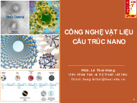 Bài giảng Công nghệ vật liệu cấu trúc nano | Trường Cao đẳng Công nghệ Và Quản trị Sonadezi