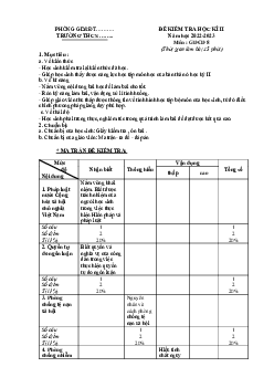 Đề thi học kì 2 môn Giáo dục công dân lớp 8 năm 2022 - 2023 - Đề 5