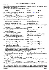 ĐỀ 1 - ÔN THI GIỮA KÌ 2 - HÓA 10