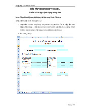 Bài tập Thực hành Microsoft Excel | Trường Cao đẳng Công nghiệp quốc phòng
