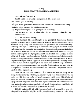 Tài liệu chương 1 :Tổng quan về quản trị marketing