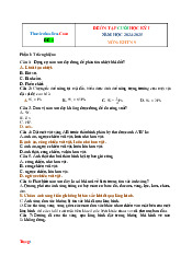 Bộ Đề Ôn Tập Cuối Học Kỳ 1 KHTN 9 Năm Học 2024-2025 Có Đáp Án