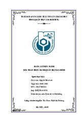 Báo cáo thực hành Quản trị tài chính | Đại học Kinh tế kỹ thuật công nghiệp