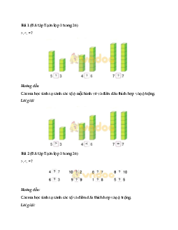 Giải Toán lớp 1 trang 26 sách Cánh Diều