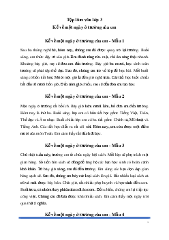 Tập làm văn lớp 3: Viết đoạn văn kể về một ngày ở trường của em (11 mẫu) | Kết nối tri thức
