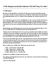 1 CHF bằng bao nhiêu tiền Việt Nam? Đổi CHF Thụy Sĩ ở đâu?