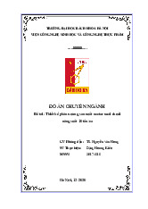 Đồ án CNTP_Nectar xoài chuối| Môn Đồ án chuyên ngành CNTP (Thiết kế)| Trường Đại học Bách Khoa Hà Nội