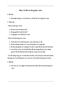 Tả bố em đang làm vườn | Tập làm văn lớp 5