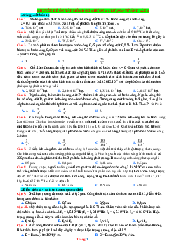 Chuyên Đề Lượng Tử Ánh Sáng Vật Lí 12 Mức Vận Dụng