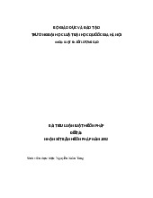 Tiểu luận về hiến pháp năm 1992 | Trường Đại học Luật - Đại học Quốc gia Hà Nội