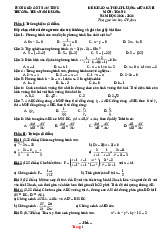 Đề Kiểm Tra Giữa Kì 2 Toán 8 THCS Nam Dương 2025-2026 Có Đáp Án