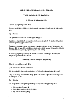 Giải Lịch sử 6 Bài 4: Xã hội nguyên thủy | Cánh diều