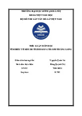 Tìm Hiểu Khu Di Tích Hoàng Thành Thăng Long | Môn Di sản văn hóa Việt Nam - Đại học Sư Phạm Hà Nội