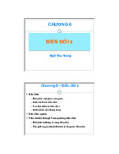 Bài giảng Chương 6 - Biến đổi z và phân tích hệ thống LTI rời rạc môn Tín hiệu và hệ thống | Học viện Công Nghệ Bưu Chính Viễn Thông