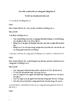 Giải Lịch sử 6 Bài 10: Sự ra đời và phát triển các vương quốc Đông Nam Á | Cánh diều