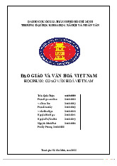 Tiểu luận Đạo Giáo và Văn Hóa Việt Nam_ Nghiên Cứu Cơ Sở Văn Hóa Việt Nam  môn Cơ sở văn hóa Việt Nam   - trường đại học Khoa học xã hội và nhân văn – Đại học quốc gia Thành phố Hồ Chí Minh.