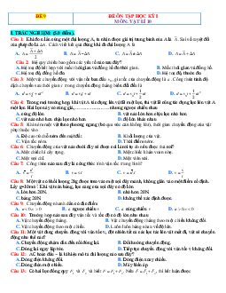 Đề kiểm tra cuối học kỳ 1 Vật lí 10 kết nối tri thức có đáp án-Đề 9