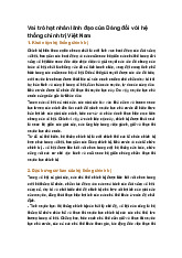 Vai trò hạt nhân lãnh đạo của Đảng đối với hệ thống chính trị Việt Nam