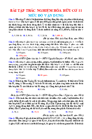 TOP 100 câu trắc nghiệm Hóa hữu cơ 11 mức vận dụng (có lời giải chi tiết và đáp án )