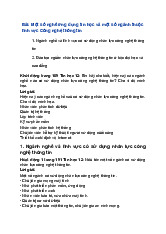 Giải SGK Tin học 12 Chân trời sáng tạo Bài G3: Một số nghề ứng dụng tin học và một số ngành thuộc lĩnh vực Công nghệ thông tin