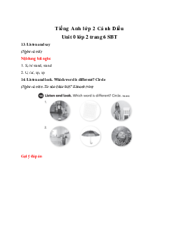 Unit 0 trang 6 Giải SBT | Tiếng anh 2 Explore our World