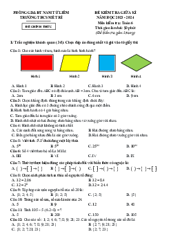 Đề giữa kì 1 Toán 6 năm 2023 – 2024 trường THCS Mễ Trì – Hà Nội