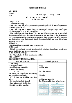 Giáo án buổi chiều môn Tiếng Việt 2 sách Kết nối tri thức với cuộc sống (Cả năm) | Tuần 9