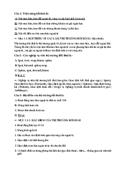 Trắc nghiệm chương 3 có đáp án  :Thanh toán