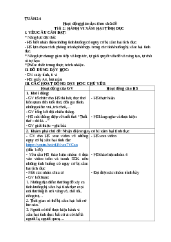 Giáo án Hoạt động trải nghiệm lớp 4 Tuần 24 | Kết nối tri thức