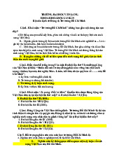 Trắc nghiệm Thị trường và các định chế tài chính - Môn Tư tưởng Hồ Chí Minh - Đại Học Kinh Tế - Đại học Đà Nẵng