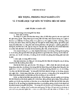 Giáo trình tư tưởng HCM | Học viện Nông nghiệp Việt Nam
