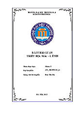 Quan điểm toàn diện trong triết học Mác- Lênin và trong bối cảnh đại dịch Covid-19 diễn ra ở Việt Nam | Bài thảo luận triết học Mác Lênin