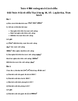 Giải Toán lớp 4 Bài 67: Mét vuông | Cánh diều