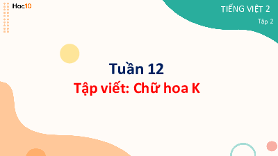 Tuần 21 - Tập viết: Chữ hoa K | Bài giảng PowerPoint Tiếng Việt 3 | Cánh Diều