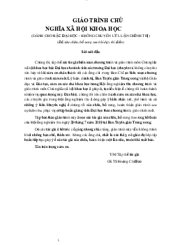 Giáo trình môn Chủ nghĩa xã hội khoa học | Đại học Sư phạm Kỹ thuật Thành phố Hồ Chí Minh