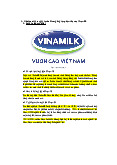 Khái quát về công ty và chuỗi cung ứng sản phẩm sữa của Vinamilk - Tài liệu tham khảo | Đại học Hoa Sen