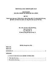 Bài tập lớn về tiền công và một số những hậu quả cũng như là giải pháp cho tiền công - Kinh tế Chính trị Mác-Lê Nin (KTCT01) | Đại học kinh tế quốc dân NEU