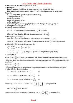 Phương pháp giải toán đại cương về dao động điều hòa